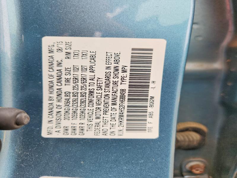 2015 Honda Cr-v მანქანა იყიდება აუქციონზე, vin: 2HKRM4H52FH688498, აუქციონის ნომერი: 60166686