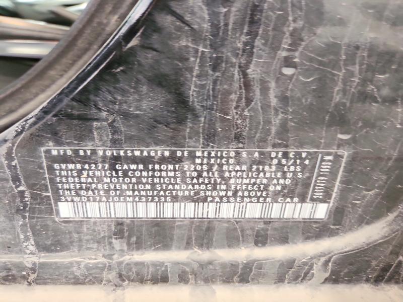 60050646 :رقم المزاد ، 3VWD17AJ0EM437335 vin ، 2014 Volkswagen Jetta مزاد بيع
