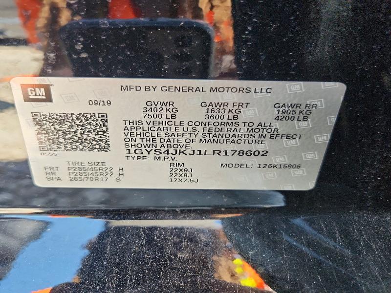 Aukcja sprzedaży 2020 Cadillac Escalade, vin: 1GYS4JKJ1LR178602, numer aukcji: 59801186