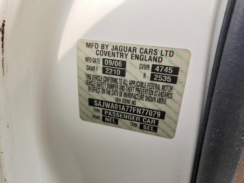 Продажа на аукционе авто 2007 Jaguar S-type, vin: SAJWA01A77FN77079, номер лота: 60417396