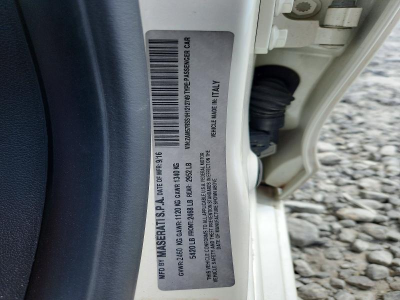 Продажа на аукционе авто 2017 Maserati Ghibli, vin: ZAM57RSS1H1212749, номер лота: 59382756