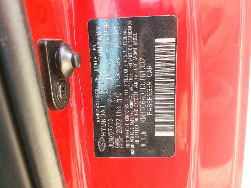 Продажа на аукционе авто 2013 Hyundai Veloster, vin: KMHTC6AD3DU161302, номер лота: 62252316