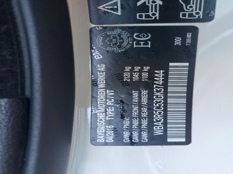85630485 :رقم المزاد ، WBA3R5C53GK374444 vin ، 2016 Bmw 435 مزاد بيع