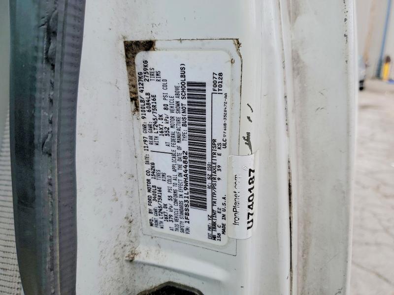 62934966 :رقم المزاد ، 1FBSS31L9WHA44882 vin ، 1998 Ford E350 مزاد بيع