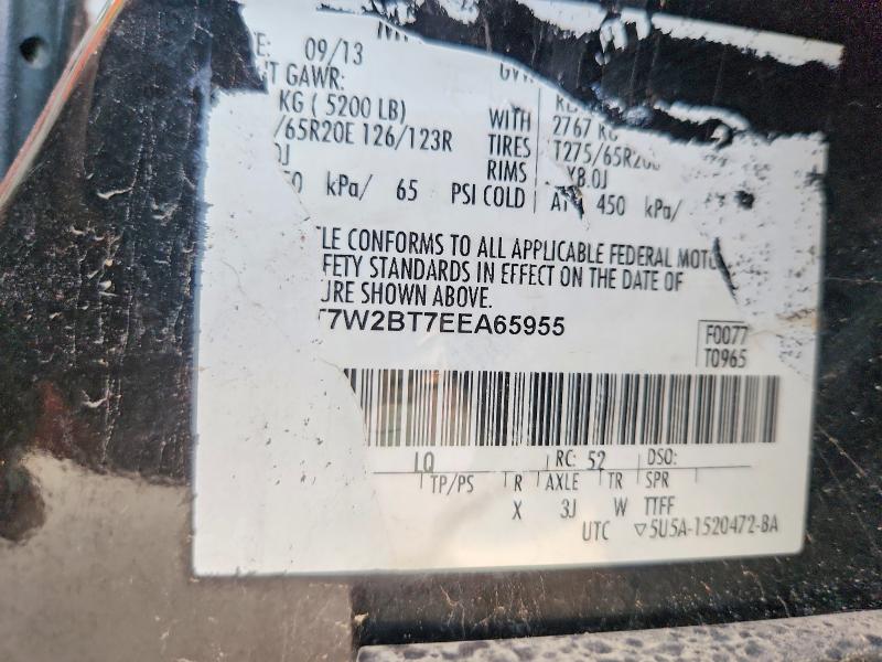 62770086 :رقم المزاد ، 1FT7W2BT7EEA65955 vin ، 2014 Ford F250 مزاد بيع