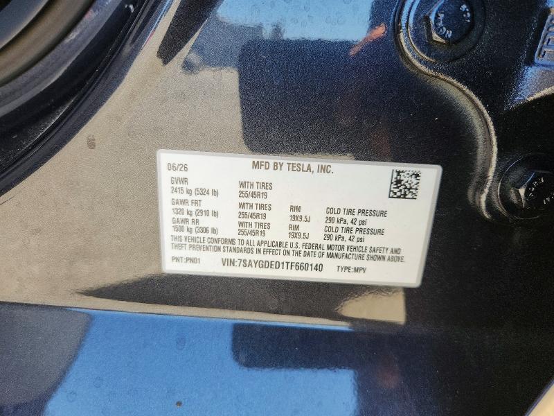 Aukcja sprzedaży 2026 Tesla Model Y, vin: 7SAYGDED1TF660140, numer aukcji: 62873296