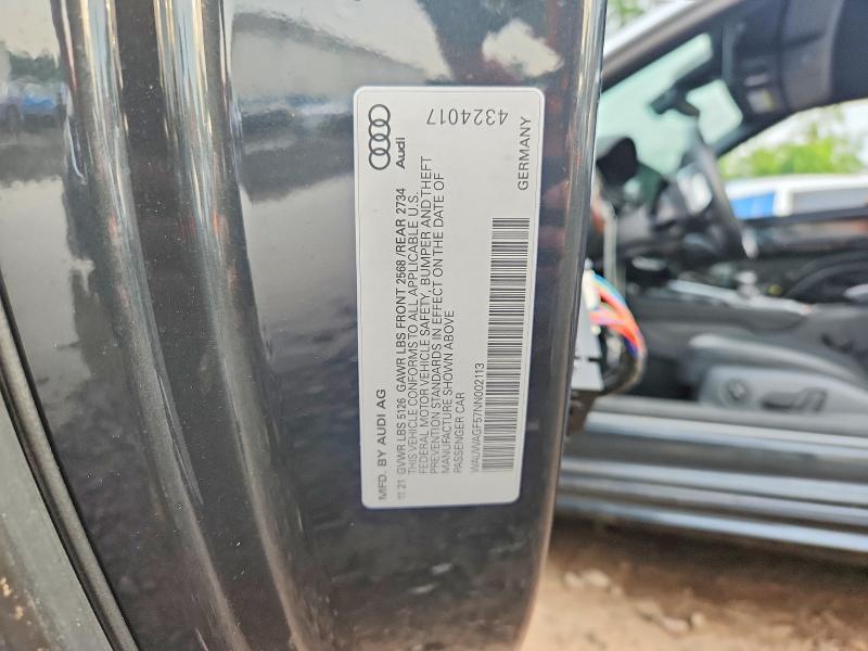 Продажа на аукционе авто 2022 Audi A5, vin: WAUWAGF57NN002113, номер лота: 60241696