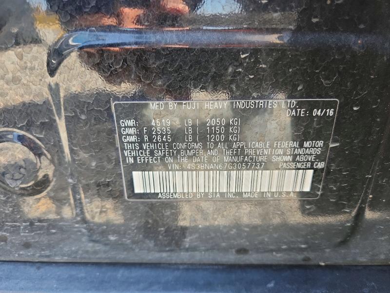 61625206 :رقم المزاد ، 4S3BNAN67G3057737 vin ، 2016 Subaru Legacy مزاد بيع