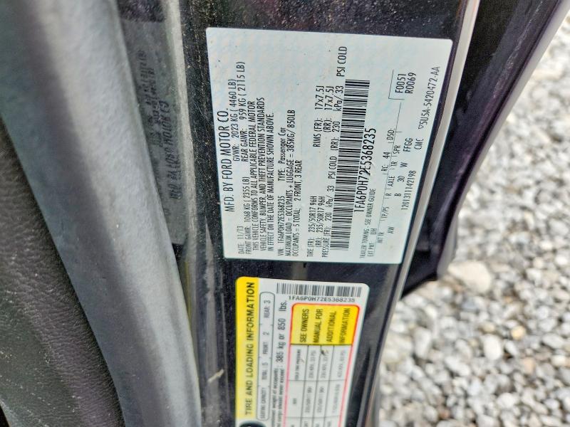 Продажа на аукционе авто 2014 Ford Fusion, vin: 1FA6P0H72E5368235, номер лота: 62461976