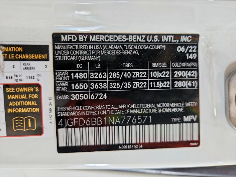 Продажа на аукционе авто 2022 Mercedes-benz Gle Coupe, vin: 4JGFD6BB1NA776571, номер лота: 62516156
