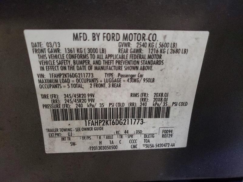 Aukcja sprzedaży 2013 Ford Taurus, vin: 1FAHP2KT6DG211773, numer aukcji: 60814166