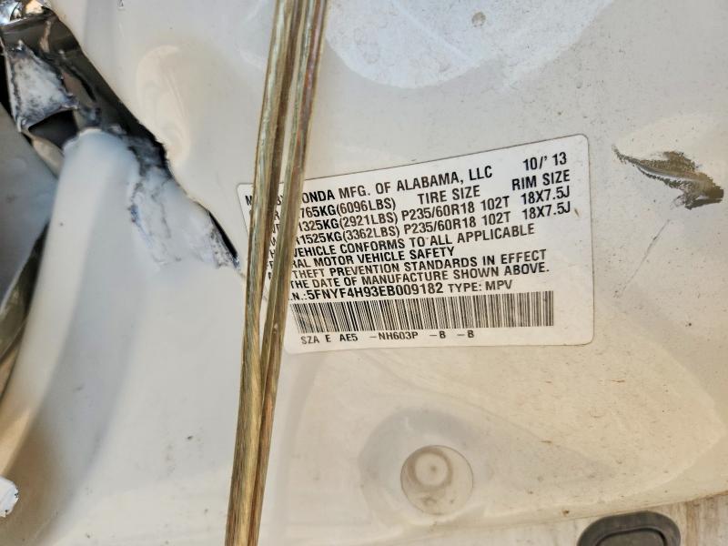 2014 Honda Pilot მანქანა იყიდება აუქციონზე, vin: 5FNYF4H93EB009182, აუქციონის ნომერი: 63298666