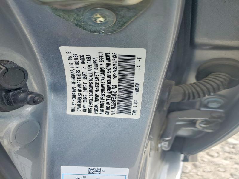 Продажа на аукционе авто 2019 Honda Insight, vin: 19XZE4F53KE031725, номер лота: 59802026