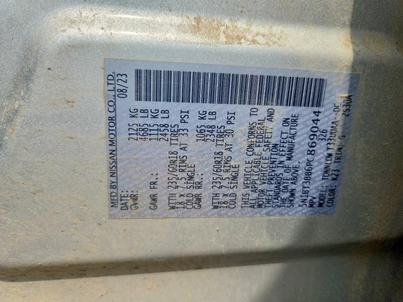 62618986 :رقم المزاد ، 5N1BT3BB6PC869044 vin ، 2023 Nissan Rogue مزاد بيع