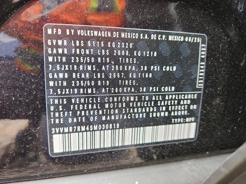 59258006 :رقم المزاد ، 3VVMR7RM4SM030819 vin ، 2025 Volkswagen Tiguan مزاد بيع