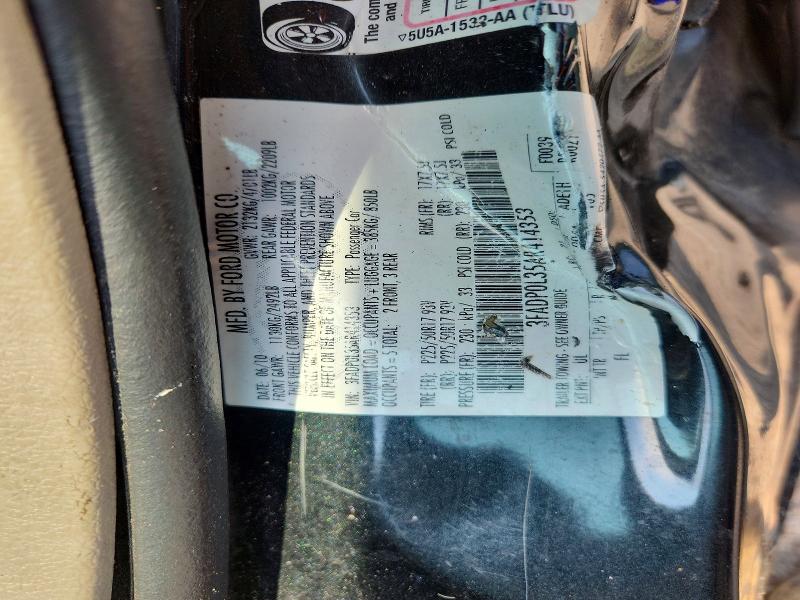 Продажа на аукционе авто 2010 Ford Fusion, vin: 3FADP0L35AR414353, номер лота: 62286456