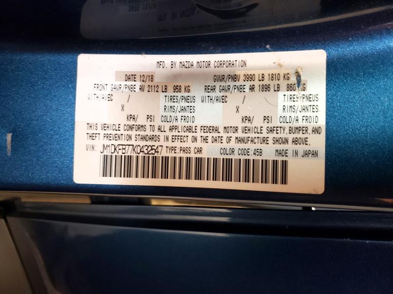 Продажа на аукционе авто 2019 Mazda Cx-3, vin: JM1DKFB77K0432547, номер лота: 61218556