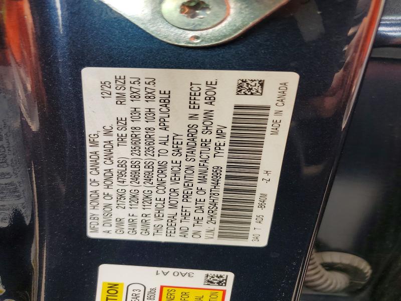 Продажа на аукционе авто 2026 Honda Cr-v, vin: 2HKRS4H78TH449959, номер лота: 61553976