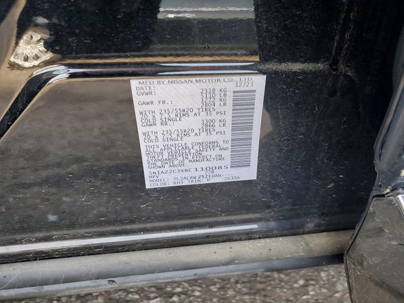 2024 Nissan Murano მანქანა იყიდება აუქციონზე, vin: 5N1AZ2CJXRC110085, აუქციონის ნომერი: 60086426