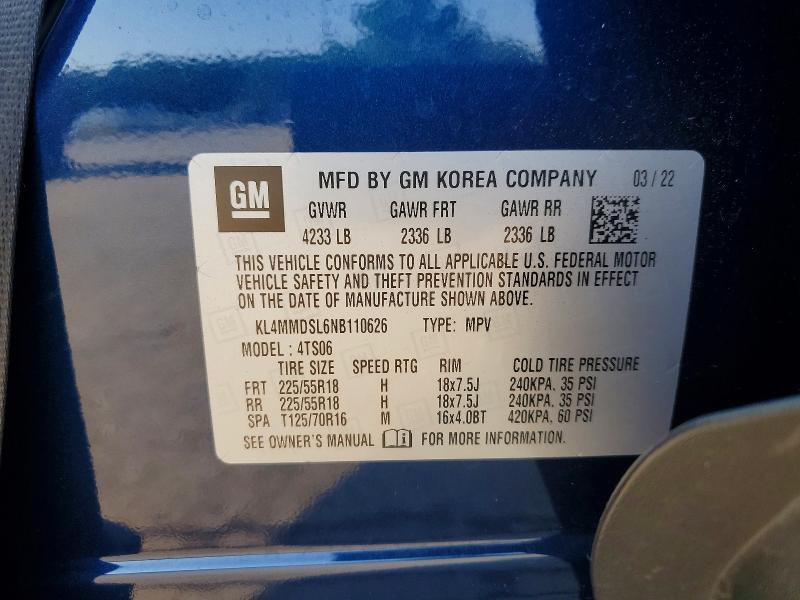 Aukcja sprzedaży 2022 Buick Encore Gx, vin: KL4MMDSL6NB110626, numer aukcji: 63120856