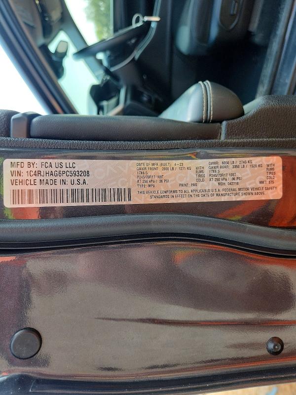 Aukcja sprzedaży 2023 Jeep Grand Cherokee, vin: 1C4RJHAG6PC593208, numer aukcji: 62207616