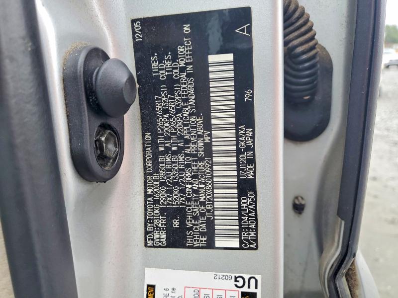 61083466 :رقم المزاد ، JTJBT20X860109921 vin ، 2006 Lexus Gx مزاد بيع