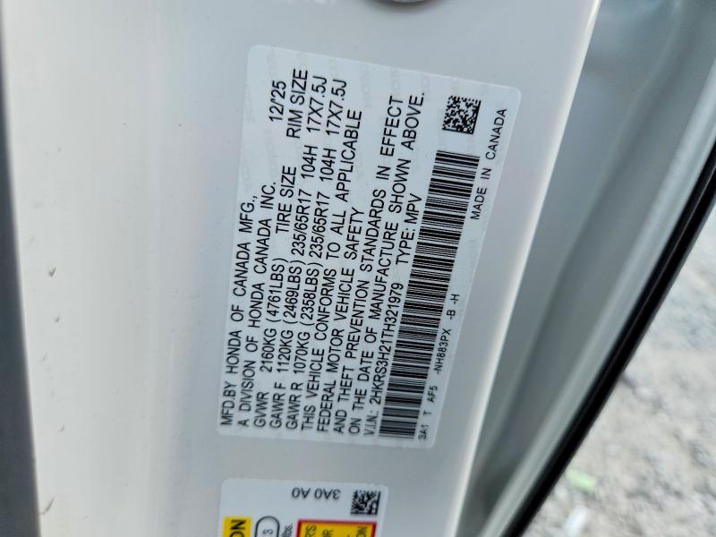 Aukcja sprzedaży 2026 Honda Cr-v, vin: 2HKRS3H21TH321979, numer aukcji: 59784006