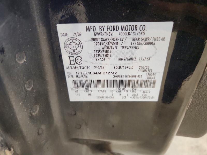 Продажа на аукционе авто 2010 Ford F150, vin: 1FTEX1E84AFB12742, номер лота: 62526566