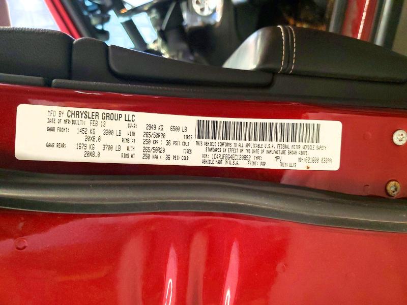 Aukcja sprzedaży 2014 Jeep Grand Cherokee, vin: 1C4RJFBG4EC120892, numer aukcji: 60652896