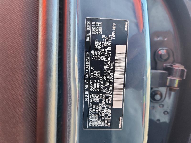 Aukcja sprzedaży 2018 Volvo Xc90, vin: YV4A22PL8J1376125, numer aukcji: 58791886