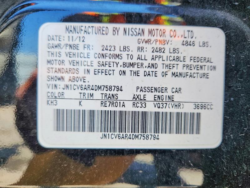 Продажа на аукционе авто 2013 Infiniti G37 Sedan, vin: JN1CV6AR4DM758794, номер лота: 60527326