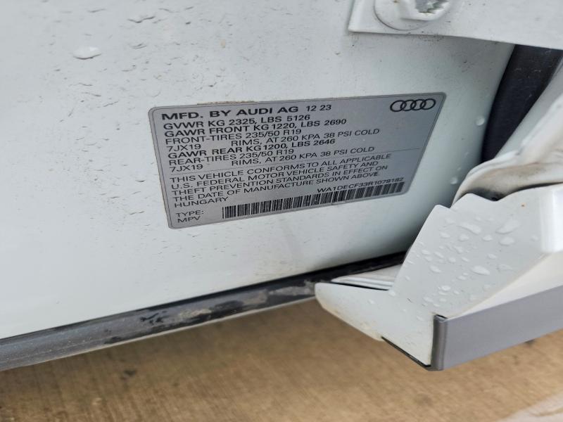 Aukcja sprzedaży 2024 Audi Q3, vin: WA1DECF33R1078182, numer aukcji: 55793926