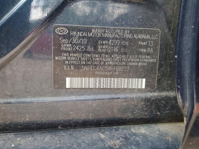 Продаж на аукціоні авто 2011 Hyundai Sonata, vin: 5NPEC4AC5BH168722, номер лоту: 60161316