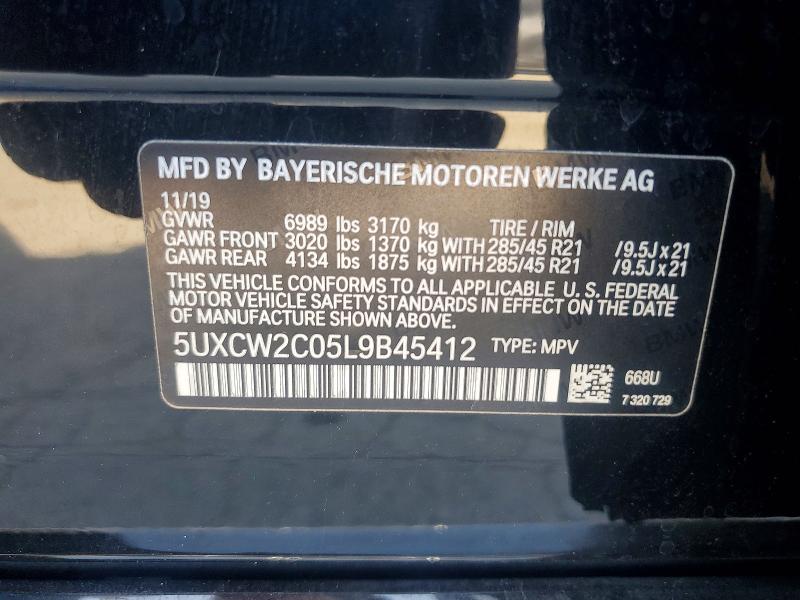 Продаж на аукціоні авто 2020 Bmw X7, vin: 5UXCW2C05L9B45412, номер лоту: 59574856
