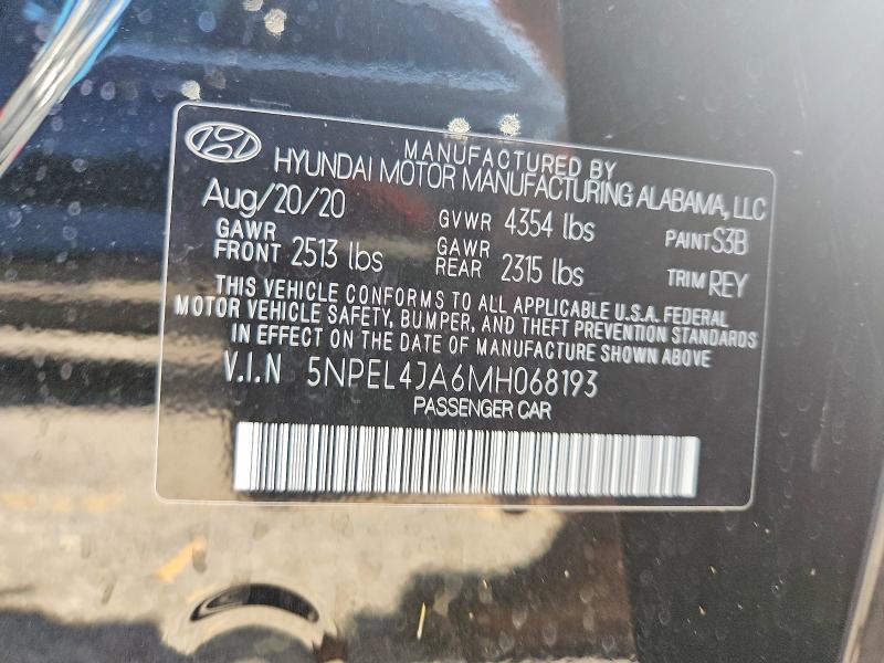 Продаж на аукціоні авто 2021 Hyundai Sonata, vin: 5NPEL4JA6MH068193, номер лоту: 59729256
