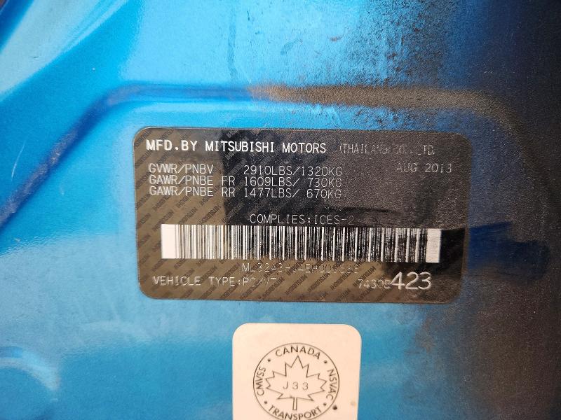 Aukcja sprzedaży 2014 Mitsubishi Mirage, vin: ML32A3HJ4EH001636, numer aukcji: 60928076