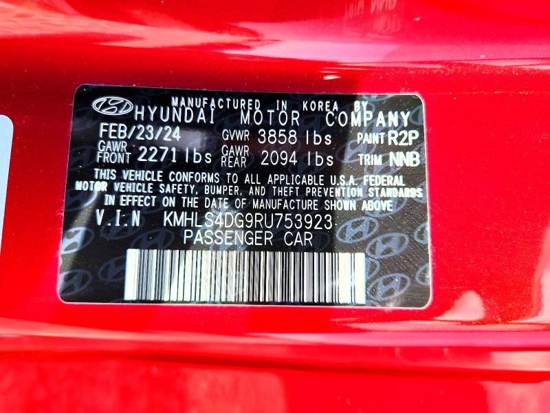 Aukcja sprzedaży 2024 Hyundai Elantra, vin: KMHLS4DG9RU753923, numer aukcji: 60700166