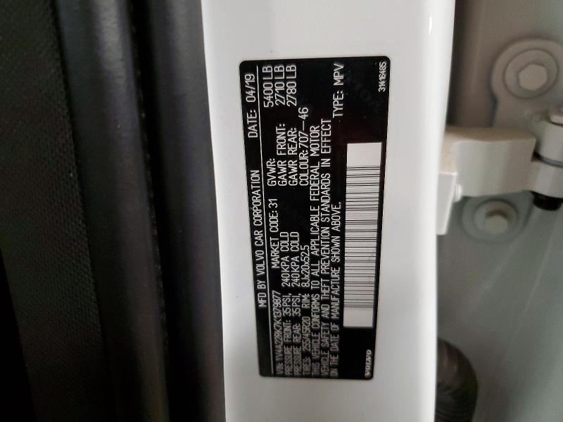 Aukcja sprzedaży 2019 Volvo Xc60, vin: YV4A22RK7K1379877, numer aukcji: 61403066