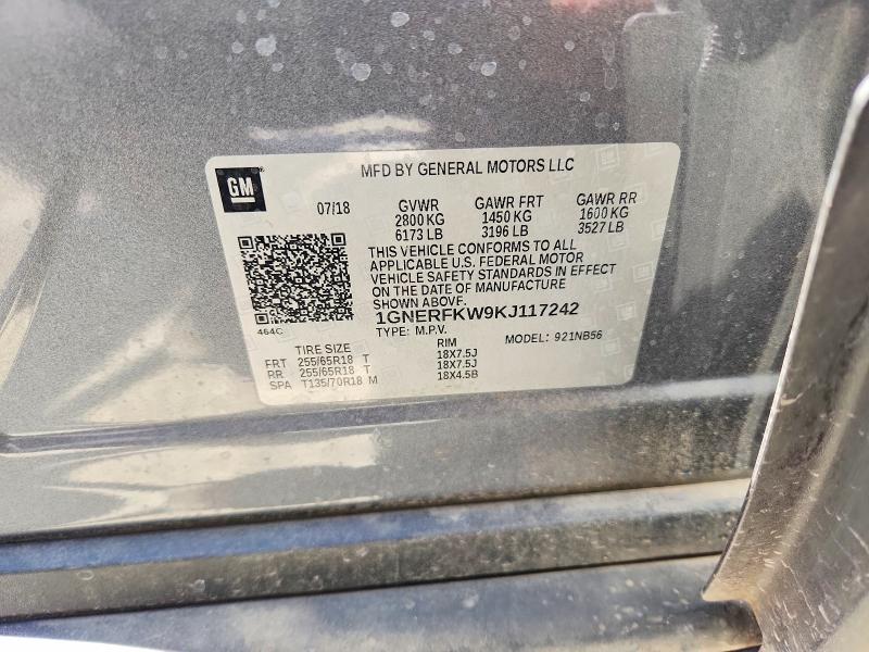 Aukcja sprzedaży 2019 Chevrolet Traverse, vin: 1GNERFKW9KJ117242, numer aukcji: 60030366