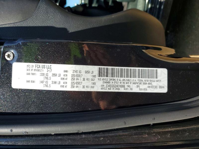 Aukcja sprzedaży 2017 Dodge Grand Caravan, vin: 2C4RDGBG2HR706886, numer aukcji: 61163556