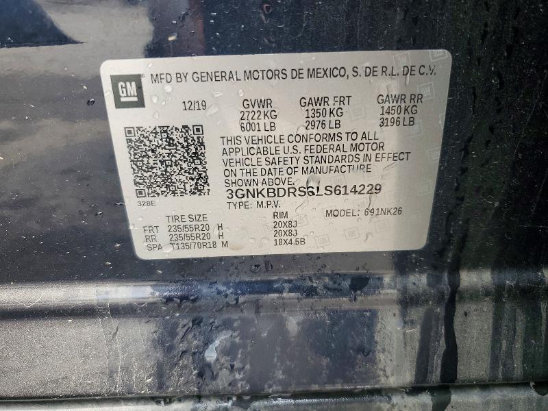 Aukcja sprzedaży 2020 Chevrolet Blazer, vin: 3GNKBDRS6LS614229, numer aukcji: 59776116