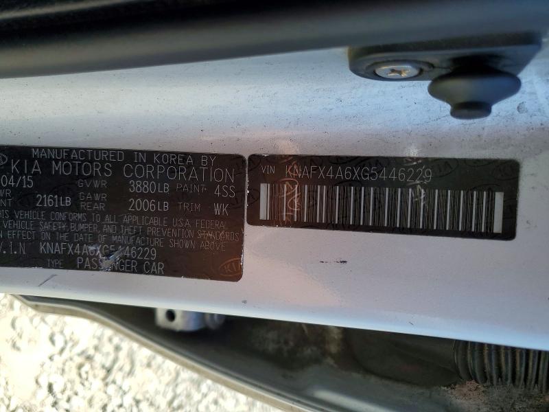 Aukcja sprzedaży 2016 Kia Forte, vin: KNAFX4A6XG5446229, numer aukcji: 60240806