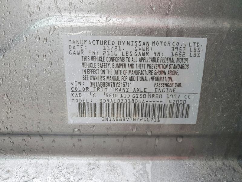 Продажа на аукционе авто 2022 Nissan Sentra, vin: 3N1AB8BV7NY216711, номер лота: 60288836