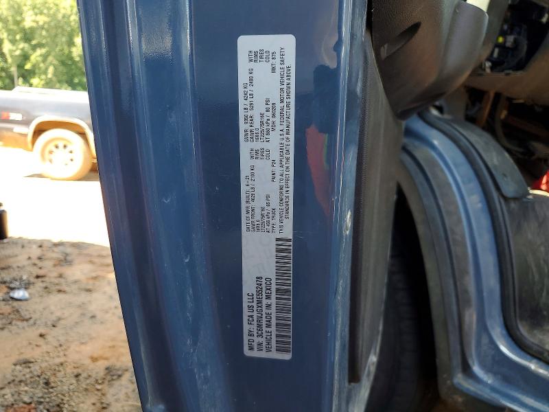 2021 Ram Promaster 3500 მანქანა იყიდება აუქციონზე, vin: 3C6MRVJGXME552478, აუქციონის ნომერი: 63196036