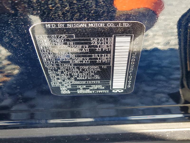 Продаж на аукціоні авто 2025 Infiniti Qx50, vin: 3PCAJ5BB2SF107973, номер лоту: 62033596