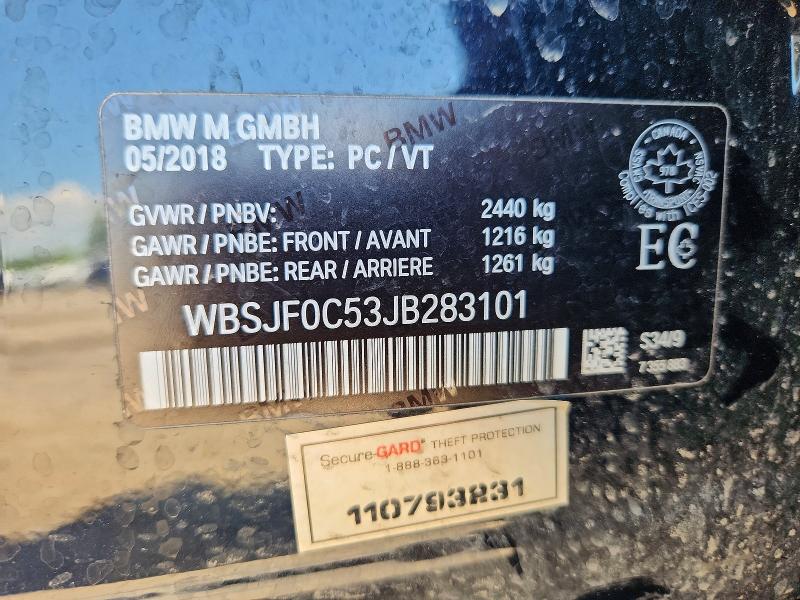 60444916 :رقم المزاد ، WBSJF0C53JB283101 vin ، 2018 Bmw M5 مزاد بيع