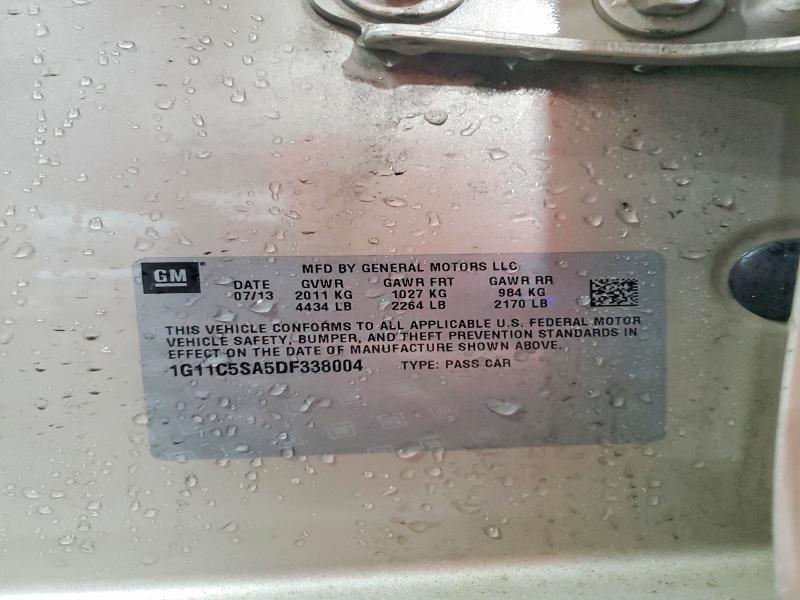59090986 :رقم المزاد ، 1G11C5SA5DF338004 vin ، 2013 Chevrolet Malibu مزاد بيع