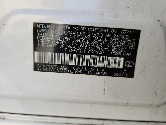 Продаж на аукціоні авто 2011 Lexus Is, vin: JTHBE5C21B5027930, номер лоту: 61375826