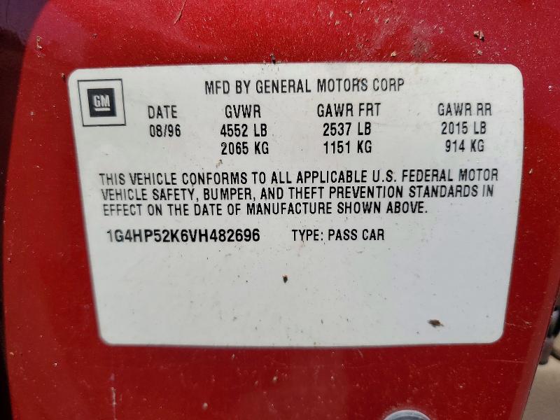 1997 Buick Lesabre მანქანა იყიდება აუქციონზე, vin: 1G4HP52K6VH482696, აუქციონის ნომერი: 59649386