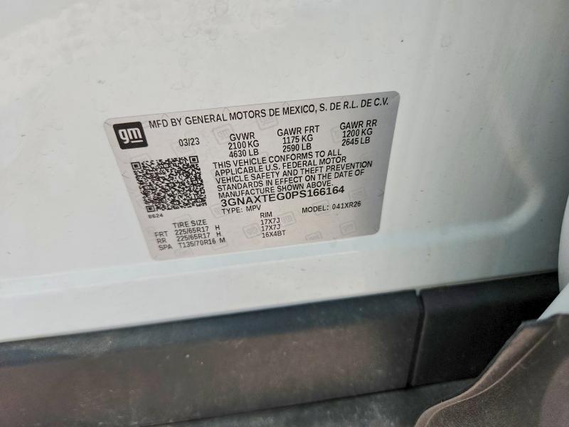 Продаж на аукціоні авто 2023 Chevrolet Equinox, vin: 3GNAXTEG0PS166164, номер лоту: 60211726